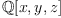 \mathbb{Q}[x,y,z]