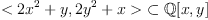 < 2x^2+y,2y^2+x >\ \subset \mathbb{Q}[x,y]