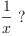 
\label{eq4}{\frac{1}{x}}\  ?