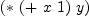 
\label{eq11}\left(<em> \ {\left(+ \  x \  1 \right)}\  y \right)