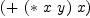 
\label{eq12}\left(+ \ {\left(<em> \  x \  y \right)}\  x \right)