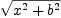 
\label{eq1}\sqrt{{{x}^{2}}+{{b}^{2}}}