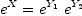 
\label{eq60}{{e}^{X}}={{{e}^{Y_{1}}}\ {{e}^{Y_{2}}}}