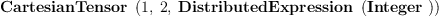 
\label{eq2}\hbox{\axiomType{CartesianTensor}\ } \left({1, \: 2, \:{\hbox{\axiomType{DistributedExpression}\ } \left({\hbox{\axiomType{Integer}\ }}\right)}}\right)