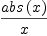 
\label{eq8}{abs \left({x}\right)}\over x