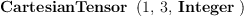 
\label{eq3}\hbox{\axiomType{CartesianTensor}\ } \left({1, \: 3, \: \hbox{\axiomType{Integer}\ }}\right)