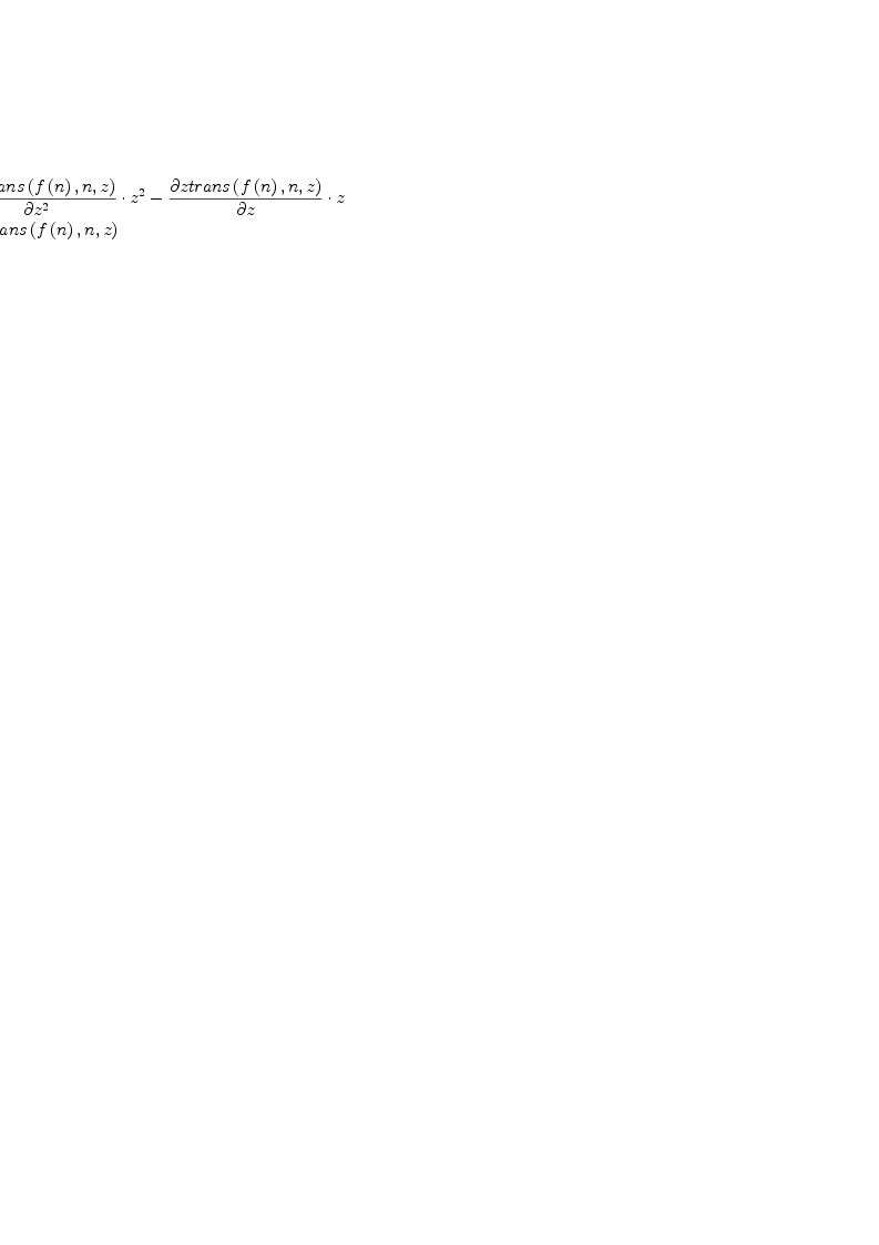 \displaylines{\qdd
\frac{\partial ^{2}ztrans
      \(f
        \(n
        