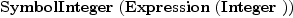 
\label{eq2}\hbox{\axiomType{SymbolInteger}\ } (\hbox{\axiomType{Expression}\ } (\hbox{\axiomType{Integer}\ }))