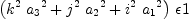 
\label{eq37}{\left({{k^{2}}\ {{a_{3}}^{2}}}+{{j^{2}}\ {{a_{2}}^{2}}}+{{i^{2}}\ {{a_{1}}^{2}}}\right)}\  �� 1