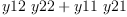 
\label{eq15}{y 12 \  y 22}+{y 11 \  y 21}