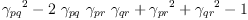 
\label{eq68}{{��_{pq}}^{2}}-{2 \ {��_{pq}}\ {��_{pr}}\ {��_{qr}}}+{{��_{pr}}^{2}}+{{��_{qr}}^{2}}- 1