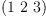 
\label{eq2}\left(1 \  2 \  3 \right)