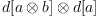 
\label{eq16}{d{\left[ a \otimes b \right]}}\otimes{d{\left[ a \right]}}