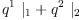 
\label{eq10}{{q^{1}}\ {|_{1}}}+{{q^{2}}\ {|_{2}}}