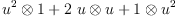 
\label{eq4}{{{u}^{2}}\otimes 1}+{2 \ {u \otimes u}}+{1 \otimes{{u}^{2}}}