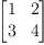 
\label{eq7}
\pmatrix{1&2\cr 
 3&4\cr }
