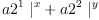 
\label{eq37}{{a 2^{1}}\ {|_{\ }^{x}}}+{{a 2^{2}}\ {|_{\ }^{y}}}