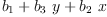 
\label{eq20}{b_{1}}+{{b_{3}}\  y}+{{b_{2}}\  x}