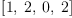 
\label{eq15}\left[ 1, \: 2, \: 0, \: 2 \right]