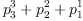
\label{eq4}{p_{3}^{3}}+{p_{2}^{2}}+{p_{1}^{1}}