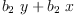 
\label{eq24}{{b_{2}}\  y}+{{b_{2}}\  x}