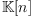 \mathbb K[n]