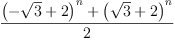 \displaylines{\qdd
\frac{\(-
        \sqrt{3}
        +2
      