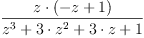 \displaylines{\qdd
\frac{z\cdot 
      \(-z
        +1
      