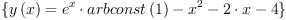 \displaylines{\qdd
\{y
  \(x
  