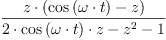 \displaylines{\qdd
\frac{z\cdot 
      \(\cos 
        \(\omega \cdot t
        
