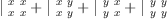 
\label{eq27}{|_{\  x \  x}^{\  x \  x}}+{|_{\  x \  y}^{\  x \  y}}+{|_{\  y \  x}^{\  y \  x}}+{|_{\  y \  y}^{\  y \  y}}