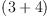 
\label{eq3}(3 + 4)