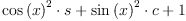 \displaylines{\qdd
\cos 
\(x
