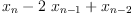 
\label{eq12}{x_{n}}-{2 \ {x_{n - 1}}}+{x_{n - 2}}