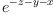 
\label{eq11}{{e}^{- z - y - x}}\ 