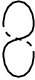 
\scalebox{1} % Change this value to rescale the drawing.
{
\begin{pspicture}(0,-1.22)(0.82,1.22)
\psbezier[linewidth=0.04](0.0,-0.4)(0.0,-1.2)(0.8,-1.2)(0.8,-0.4)
\psbezier[linewidth=0.04](0.0,0.4)(0.0,1.2)(0.8,1.2)(0.8,0.4)
\psbezier[linewidth=0.04,linestyle=dashed,dash=0.16cm 0.16cm](0.0,0.4)(0.0,-0.2)(0.8,0.2)(0.8,-0.4)
\psbezier[linewidth=0.04](0.8,0.4)(0.8,-0.2)(0.0,0.2)(0.0,-0.4)
\end{pspicture} 
}
