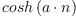 \displaylines{\qdd
cosh
\(a\cdot n
