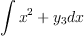 
\label{eq1}
    \int{x^2 + y_3}{dx}
  