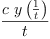 
\label{eq3}\frac{c \ {y \left({\frac{1}{t}}\right)}}{t}