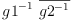 
\label{eq38}{{g 1}^{- 1}}\ {\overline{{g 2}^{- 1}}}