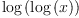 
\label{eq20}\log \left({\log \left({x}\right)}\right)