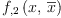 
\label{eq33}{f_{, 2}}\left({x , \:{\overline x}}\right)