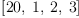 
\label{eq18}\left[{20}, \: 1, \: 2, \: 3 \right]