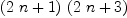 
\label{eq13}{\left({2 \  n}+ 1 \right)}\ {\left({2 \  n}+ 3 \right)}