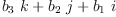 
\label{eq13}{{b_{3}}\  k}+{{b_{2}}\  j}+{{b_{1}}\  i}