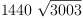 
\label{eq2}{1440}\ {\sqrt{3003}}