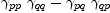 
\label{eq38}{{��_{pp}}\ {��_{qq}}}-{{��_{pq}}\ {��_{qp}}}