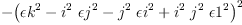 
\label{eq45}-{{\left({{�� k}^{2}}-{{i^{2}}\ {{�� j}^{2}}}-{{j^{2}}\ {{�� i}^{2}}}+{{i^{2}}\ {j^{2}}\ {{�� 1}^{2}}}\right)}^{2}}