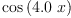 
\label{eq1}\cos \left({{4.0}\  x}\right)