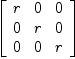 
\label{eq9}\left[ 
\begin{array}{ccc}
r & 0 & 0 
\
0 & r & 0 
\
0 & 0 & r 
